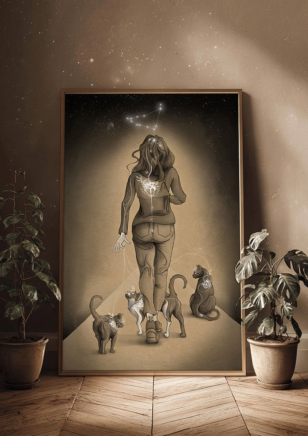 'Body < Mind < CATS < Soul' art print